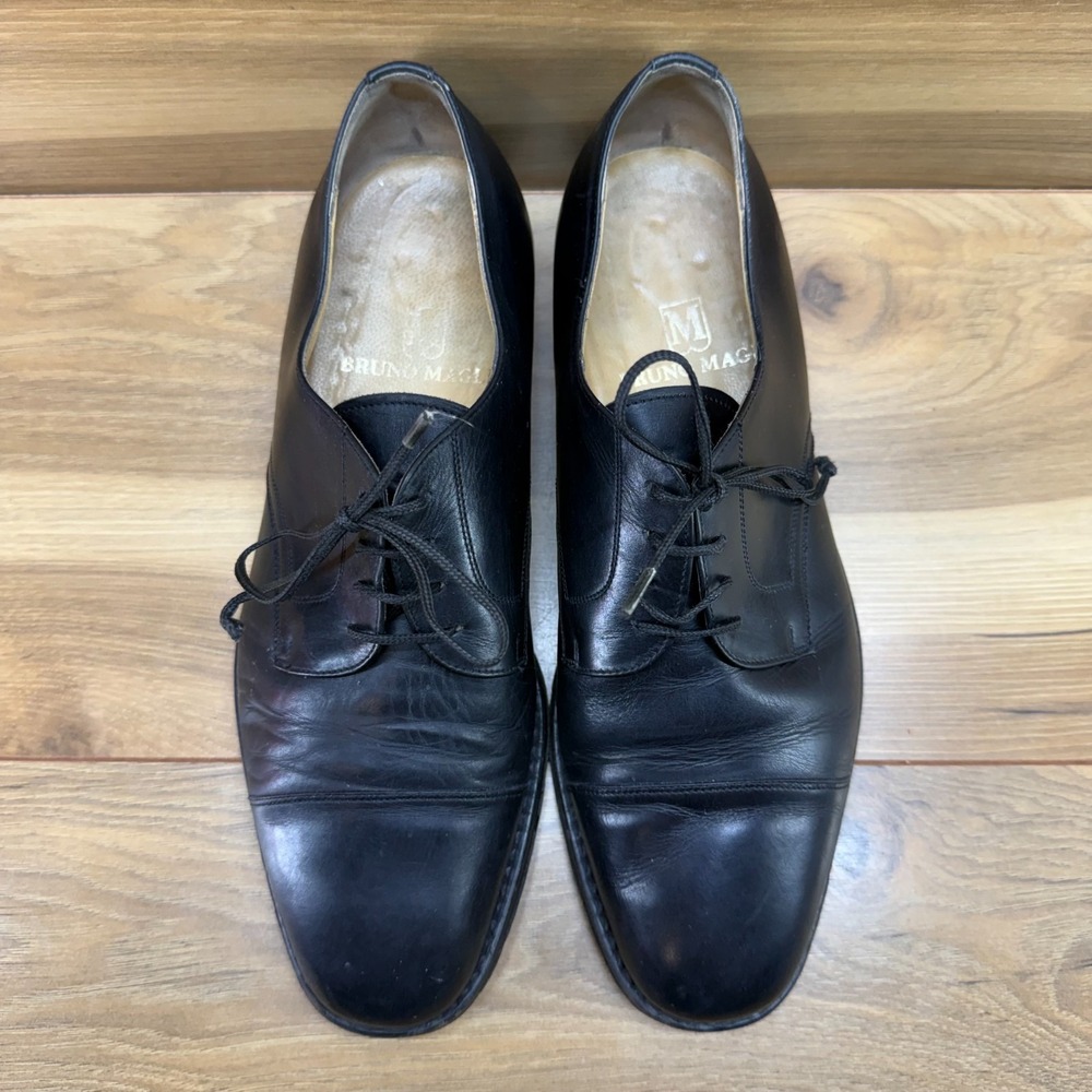 BRUNO MAGLI Irwin Cap Toe Oxfords Mens 9 M Black‎ Leather Dress Formal Business
